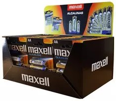 MAXELL šarminės baterijos LR6 AA 4 vnt. pakuotėje (ekspozicinė pakuotė, 30 lizdinių plokštelių / 120 baterijų) (Ekspozicinė prekė)