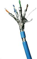 DATACOM F/FTP laidas CAT6A LSOH, Eca 100m, mėlynas apvalkalas