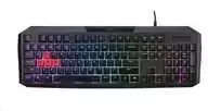 „ACER Nitro Klaviatūra žaidimams 100“ su membraniniu jungikliu, 26 klavišais su apsauga nuo šešėliavimo, 3 milijonų klavišų paspaudimų gyvavimo trukmė, 7 RGB foninio apšvietimo zonos