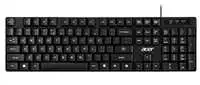 ACER laidinė klaviatūra AKW100, USB 2.0, 5 milijonai klavišų paspaudimų, atspari vandeniui, juoda
