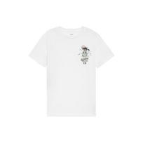 Li Ning X Disney Mickey Series Cartoon Animal Letter Print Round Neck Short Sleeve T-Shirt Women Tops White AHSS264-1 S