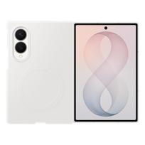 Samsung Silikoninis Magnetinis Dėklas Samsung Galaxy Z Fold 8, suderinamas su MagSafe + 2 antirefleksinės plėvelės - balti
