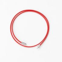 1.5/3mm 45/50/60cm Black Leather Rope Chain Necklace For Women Men Jewelry With Clasp Wax Cord Chain Line String For DIY Pendant 1.5mm&45cm raudona