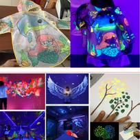 3 ml šviečiantys akriliniai dažai - vandens pagrindo fluorescenciniai naktį šviečiantys dažai sienoms, rankų tapybai ir grafiti menui Experience 15 Colors blue