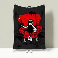 Character E-Emily the Strange Throw Lightweight 240g Flannel Blanket Soft Skin-friendly for Summer Cooling 75cmx90cm