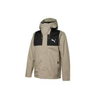 Puma Outdoor Spliced Logo Hooded Sports Jacket Men Outerwear Squirrel-Grey 848287-40 XS black