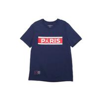 Air Jordan Paris Saint-Germain Wordmark Print Short Sleeve Soccer T-Shirt Men Tops Navy-Blue DB6511-410 S