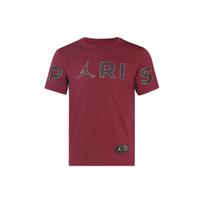 Jordan Wordmark Paris Saint-Germain Round Neck Letter Print Short Sleeve T-Shirt Men Tops Bordeaux CK9786-610 S