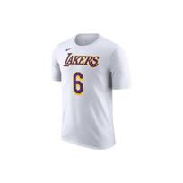 Nike NBA Los Angeles Lakers LeBron James No. 6 Crew Neck T-Shirt Men Tops White DR6381-106 XS