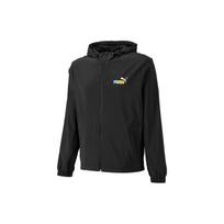 Puma Logotipas Spausdinti Sportinė striukė su gobtuvu Vyriški viršutiniai drabužiai juodi 678013-01 L black