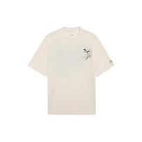Li-Ning X Disney Mickey Series SS22 Casual Sports Cartoon Animal Alphabet Crew Neck T-Shirt Men Tops Off-White AHSS253-1 XXL