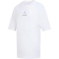 Jordan Alphabet Print Vintage American Crew Neck Pullover Short Sleeve T-Shirt With Dropped Shoulders Women Tops Grey FV0165-100 XL white