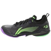 Li Ning Wind Pro Fabric TPU Striped Print Shock Absorption Breathable Wear-Resistant Supportive Non-Slip Low-Top Badminton Shoes AYAS012-2 40⅓