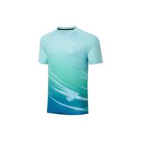 Li Ning Table Tennis Series Logo V-Neck Quick-Dry Short Sleeve T-Shirt Unisex Tops AAYT031-3 L white