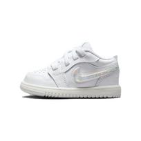 Air Jordan 1 Low Alt SE TD Glitter Swoosh Baby Sneakers White Blue-Tint Summit-White FQ9114-100 26