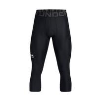 Under Armour HeatGear Vanish Letter Versatile Slim Fit Three-Quarter Training Fitness Leggings Men Leggings Black 1361588-002 S black