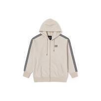 Vans Plaid Color Block Zip Up Hoodie Men hoodies Oatmeal VN000FCS2N1 L