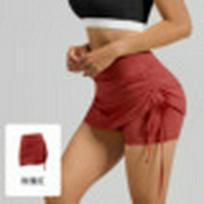 Women's Spring-Summer Sports Suit: Two-Piece Vest, Skirt, Pants Set for Running, Fitness, and Yoga Small rožinė raudona spalva