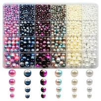 1890x/set Changing Color Spacer Beads with Holes Round Bead for Jewellery Making 1