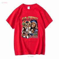 50 Cent T Shirt Hip Hop New York Vintage Retro Rap y2k LA vintage Washed Casual Comfortable Soft Unisex homme Breathable S