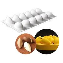 3D Mango Silicone Baking Mold For Mousse Cake Olive Fruit Leaf Shell Dessert Chocolate Pudding Jelly Cheesecake Kitchen Tools gray