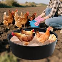 Chicken Dust Bath Tub Bottomless Design Wear-Resistant Chicken Coop Cleaner Container for Poultry Hens Rooster Pool Farms Lawn CN