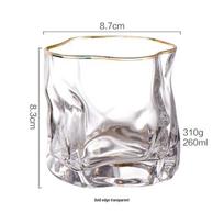 Elegant Gold Rim Glass Drinking Cup