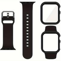 1 Pack 3-in-1 Compatible for Apple Watch Band 38mm 40mm 41mm 42mm 44mm 45mm 49mm, Soft Silicone Sport Strap for IWatch Series SE 9 8 7 6 5 4 3 2 1 38mm-Series 3 2 1 juoda