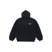 Puma Dirbtinis Shearling šiltas gobtuvas striukė su logotipu Vyriški viršutiniai drabužiai juodi 848253-01 L black