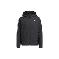Adidas Neo Logo Print Side Shoulder Triple Design Zip-Fit Down Jacket Unisex Outerwear Black HN4793 S