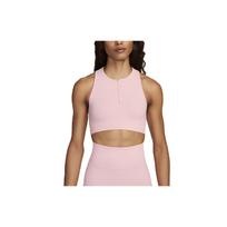 Nike X Mmw Collaboration Solid Color Half-Zip Breathable Sleeveless Sports Bra Women Underwear Cherry-Blossom-Pink DR5368-686 XS white
