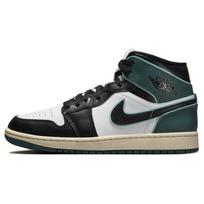 Air Jordan 1 Mid Oksiduotos žalios spalvos moteriški sportbačiai Balti Juodi Šviesiai žali FQ7818-100 42 black