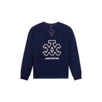 Li Ning CF Pursuit Dream Show Casual Sports Geometric Pattern Letter Long Sleeve Sweatshirt Unisex sweatshirt Deep-Navy AWDSH65-3 M