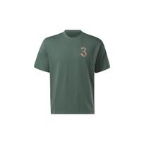 Reebok American Vintage Printed Crew Neck Short Sleeve T-Shirt Unisex T-Shirt Army-Green II3254 L gray