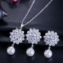 Aaa Zircon Set Chain, Pearl Necklace Pendant Jewelry