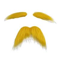 Fake Cosplay Beard Mustache Eyebrow Set, Cosplay Costume Accessories for Kid Adult Cosplay Party Halloween Festival