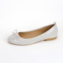 Patent leather ballet beanie shoes summer and autumn round head soft sole casual boat shoes bow shallow mouth grandma shoes 36 (slightly too small)