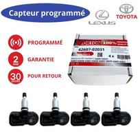 4x TPMS sensors 433 MHz pre-programmed for Toyota &; Lexus (Auris, Yaris, Corolla, RAV4, Hilux, Prius...)