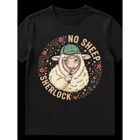 Pun Lover Sheep Detective Humor Mystery Enthusiast Unisex T-shirt | Casual Crew Neck, Slight Stretch Fabric, Regular Fit, Print Pattern, Perfect for S juoda