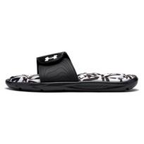 Under Armour  Ignite 6 Graphic Footbed Slide Halo Grey Black Women Sneakers 3023767-105 36.5 black