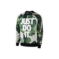 Nike Gėlėto Rašto Raidžių Apvalios Kaklo Megztinis Džemperis Vyriškas Džemperis Žalias CK8178-083 XL black