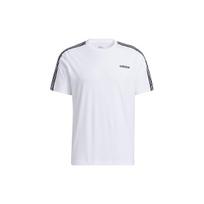 Adidas Neo Striped Sports Crew Neck T-Shirt Men Tops White H14184 XL