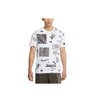 Nike Joga Bonito Print Soccer Sport Short Sleeve T-Shirt Men Tops White DD1845-100 S