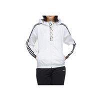 Adidas Neo Faves Hooded Sports Jacket With Alphabet Floral Logo Women Outerwear White FP7321 M