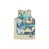 Li-Ning Changan Youth Printed Loose Basketball Vest Men Tops Yellow Gray AAYQ513-2 S