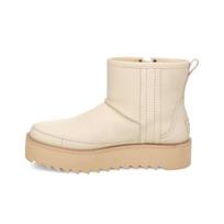 UGG F19 Classic Rebel Biker Mini Fur Lined Snow Boots Women Snow Boots Pink 1105313-BONE 39 beige