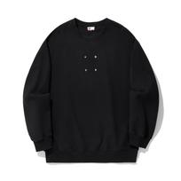 Li Ning Vital Series Sports Fashion Solid Color Crew Neck Pullover Sweatshirt Unisex Sweatshirt Black AWDU329-3 S