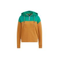 Adidas Neo W Util Hoodie Color Block Design Brand Logo Print Drawstring Hooded Long Sleeve American Sweatshirt Women hoodies Light-Brown HN2344 S