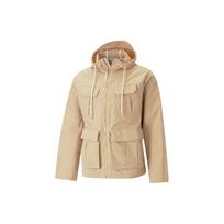Puma Vienspalvė striukė su užtrauktuku su gobtuvu, daug kišenių austinė laisvalaikio striukė Unisex striukė dykumos geltona 537962-89 XS beige