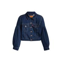 Levis Lantern Sleeve Lapel Denim Jacket Women jackets Dark-Blue 37569-0000 M